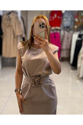 لباس بژ زنانه بافتنی PERLE DONNA - کد 929355447