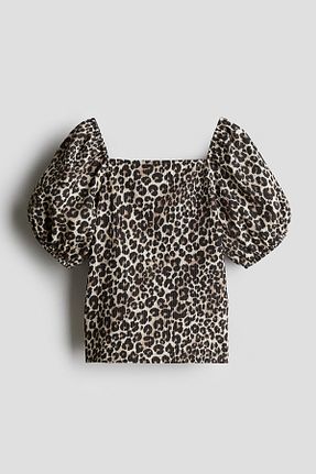 تیشرت رنگی زنانه یقه مربعی H&M - کد 929366044