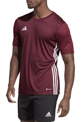 تیشرت زرشکی مردانه یقه هفت adidas - کد 822341769