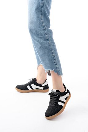 کفش اسنیکر مشکی زنانه بند دار Mida Shoes - کد 929367645