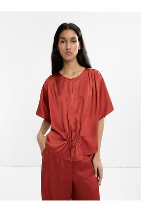 بلوز نارنجی زنانه ساده PARFOIS - کد 929370619