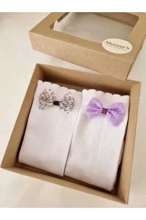 جوراب سفید بچه گانه پنبه ای Moonys Socks Collection - کد 929368716