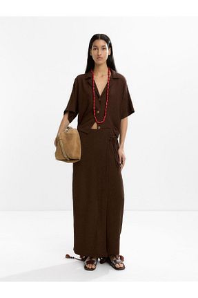 شلوار قهوه ای زنانه بافتنی PARFOIS - کد 929370815