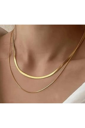 گردنبند استیل ( فولاد ) زرد زنانه استیل (فولاد) Ervalina - کد 929401300