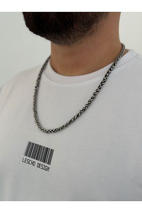 گردنبند استیل ( فولاد ) طوسی زنانه استیل (فولاد) Lescho - کد 929401520
