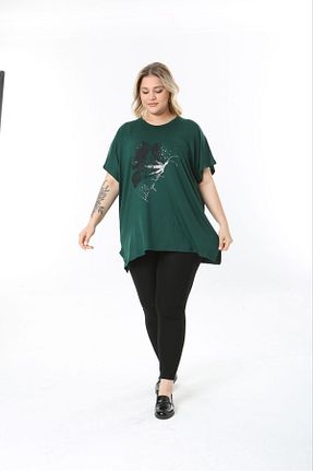بلوز سایز بزرگ خاکی زنانه اورسایز tıgersıze - کد 929595784