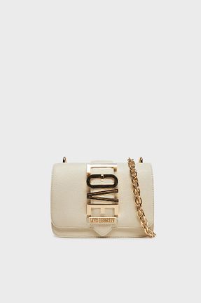 کیف دوشی بژ زنانه چرم مصنوعی Love Moschino - کد 929404503