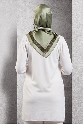 روسری خاکی پلی استر Alvina - کد 887652254