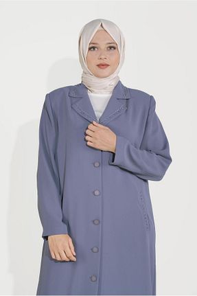 مانتو بلند حجاب طوسی زنانه Alvina - کد 869226749