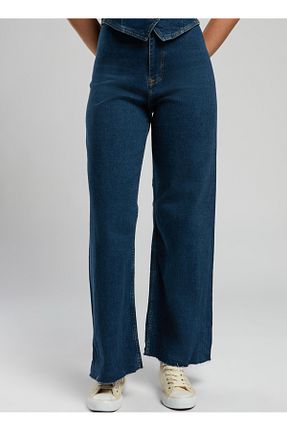 شلوار جین سفید زنانه پاچه گشاد Lee Cooper - کد 929417766
