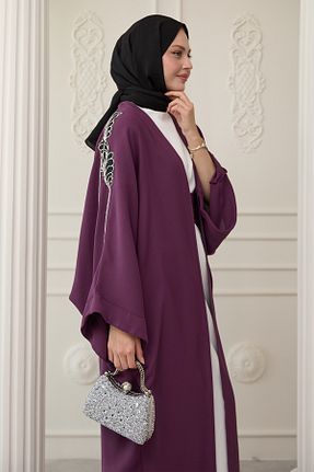 کلاه و ابایا بنفش زنانه بافتنی InStyle - کد 929421325