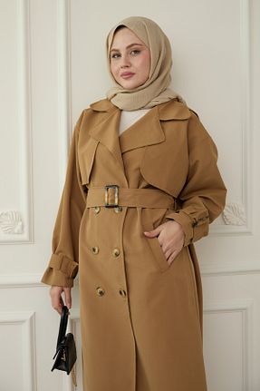 ترنچکت حجاب قهوه ای InStyle - کد 929424778