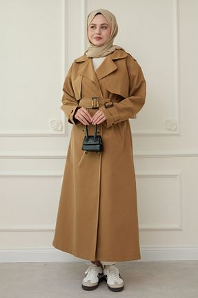 ترنچکت حجاب قهوه ای InStyle - کد 929424778