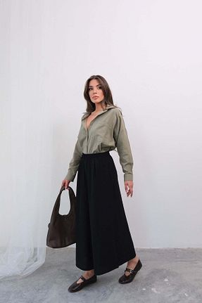 شلوار مشکی زنانه بافتنی Hatun Atila - کد 929439120
