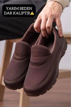 کفش پیاده روی قهوه ای زنانه پارچه ای PNR TERLİK - کد 641689352