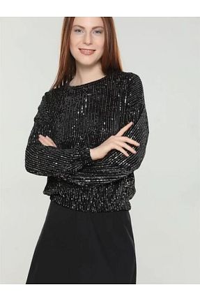 بلوز مشکی زنانه ساده RİGALA - کد 879197266