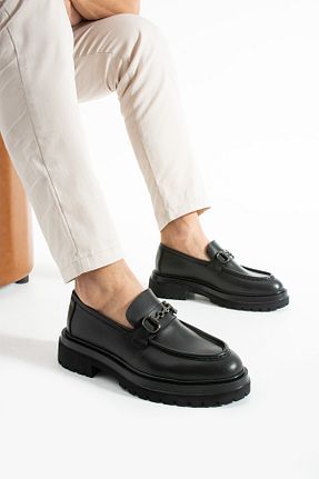 کفش کژوال مشکی مردانه چرم خالص Safari Ayakkabı - کد 929452837