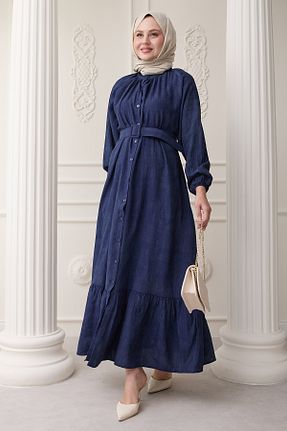 لباس حجاب سرمه ای زنانه رگولار InStyle - کد 929441400