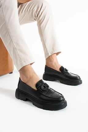کفش کژوال مشکی مردانه چرم خالص Safari Ayakkabı - کد 929454610
