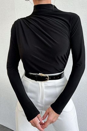 بلوز مشکی زنانه ساده RESSHO - کد 899275262