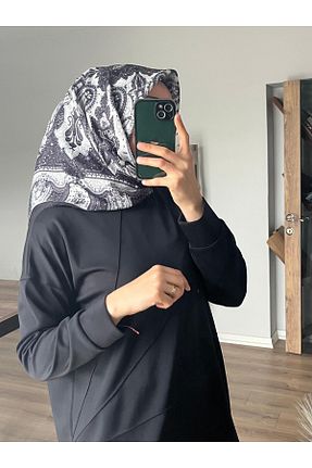 روسری مشکی پنبه پلی استر Merwiss - کد 929458662