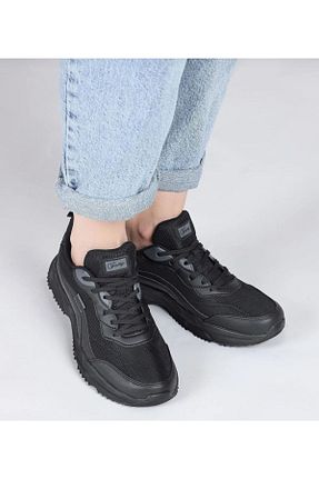 کفش پیاده روی مشکی زنانه پارچه ای Jump - کد 929618059