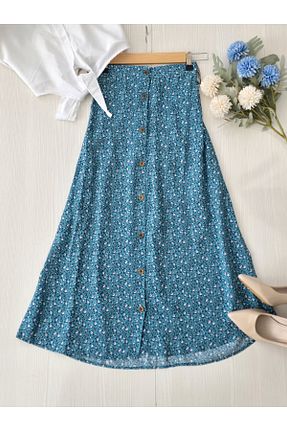 دامن آبی زنانه ویسکون ENDAMIM - کد 929474600