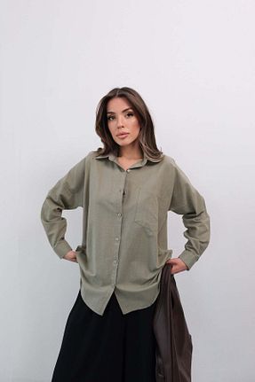 پیراهن خاکی زنانه Relaxed Hatun Atila - کد 929477904
