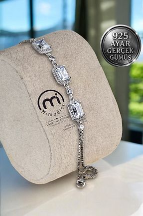 دستبند نقره سفید زنانه 925 عیار Mimodish - کد 929476998