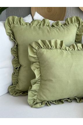 کوسن و روکش کوسن سبز مخمل Decamor home - کد 850998510