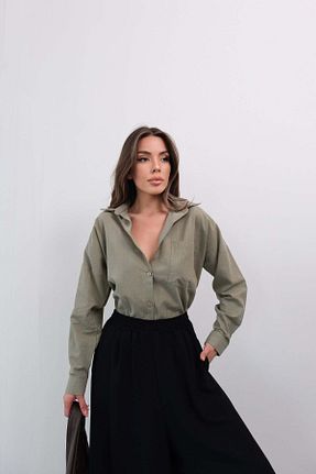 پیراهن خاکی زنانه Relaxed Hatun Atila - کد 929477904