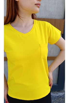 تیشرت زرد زنانه رگولار siyalife - کد 885980066