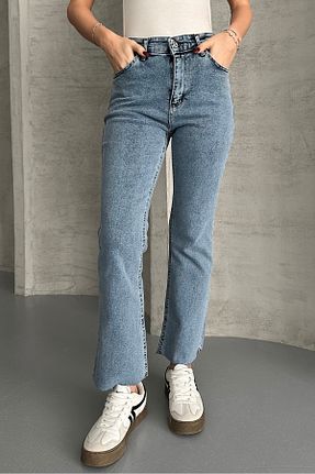 شلوار جین آبی زنانه پاچه لوله تفنگی macharel jeans - کد 897164158
