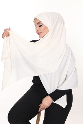 روسری سفید پلی استر Alya Tesettür - کد 929480161