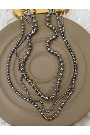 گردنبند استیل ( فولاد ) طوسی زنانه استیل (فولاد) Maide Jewelry - کد 929482117
