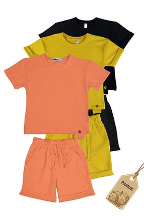 ست بالاتنه و پائین تنه رنگی زنانه پنبه ای difa kids - کد 929478773