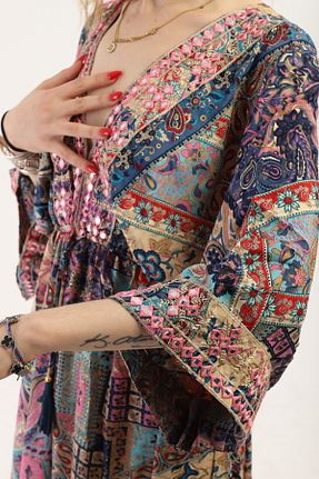 لباس فیروزه ای زنانه بافتنی Madame Lucid - کد 929163392