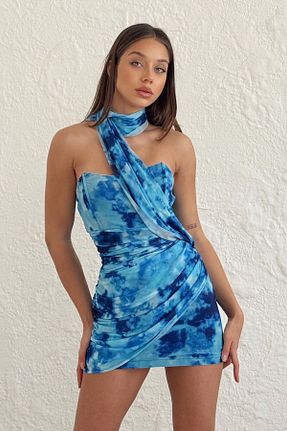 لباس آبی زنانه بافتنی WOMAN VISION - کد 929485835