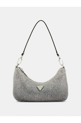 کیف دوشی طوسی زنانه پلی اورتان Guess - کد 917453197