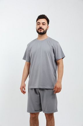 شلوارک و برمودا طوسی مردانه Relaxed OXVİN - کد 929497403