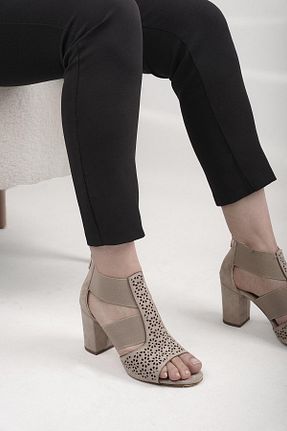 کفش پاشنه بلند کلاسیک بژ زنانه چرم مصنوعی Stilbagshoes - کد 929498210
