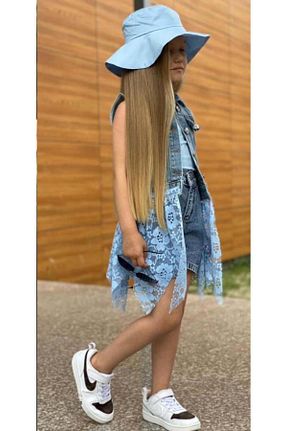 ست بالاتنه و پائین تنه آبی بچه گانه بافت Riccotarz - کد 929630721