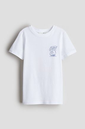 تیشرت سفید مردانه رگولار H&M - کد 929498163
