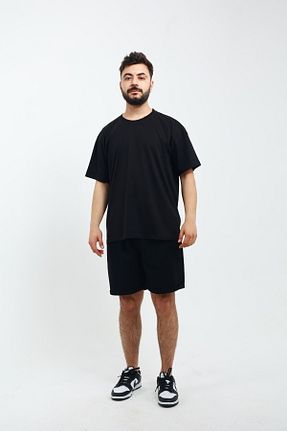 شلوارک و برمودا مشکی مردانه اورسایز OXVİN - کد 929500625