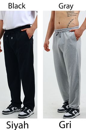شلوار کرمگن مشکی مردانه Comfort OXVİN - کد 881708275