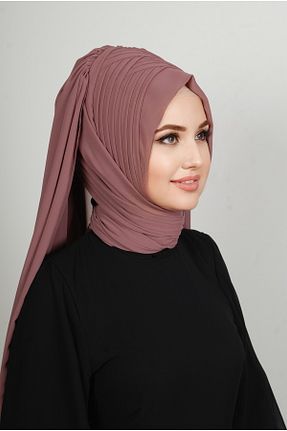 روسری صورتی شیفون Yasmin S