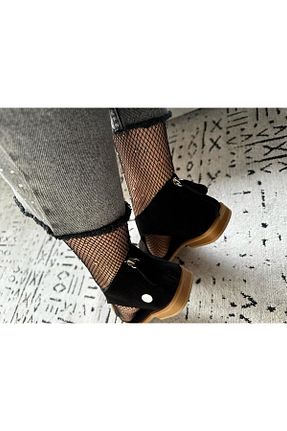 صندل مشکی زنانه پاشنه ضخیم Mammamia - کد 929521146