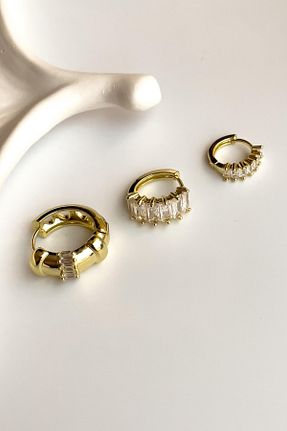 گوشواره استیل (فولاد) زرد زنانه استیل ضد زنگ Radino Collection - کد 929525297
