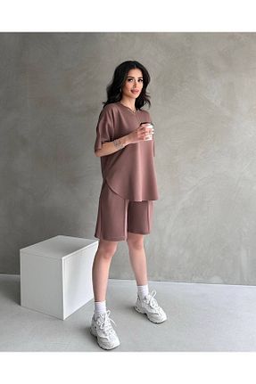 ست بالاتنه و پائین تنه قهوه ای زنانه بافتنی NEAR - کد 925780254