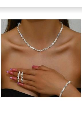 ست جواهر سفید زنانه 2+ Zanora - کد 929524132